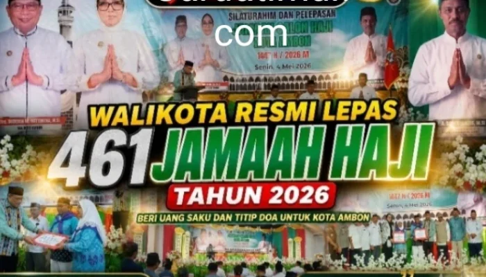 Wali Kota Ambon Resmi Lepas 461 Jamaah Calon Haji 2026, Beri Uang Saku dan Titip Doa untuk Kota